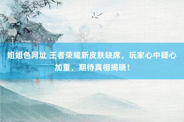 姐姐色网址 王者荣耀新皮肤缺席，玩家心中疑心加重，期待真相揭晓！