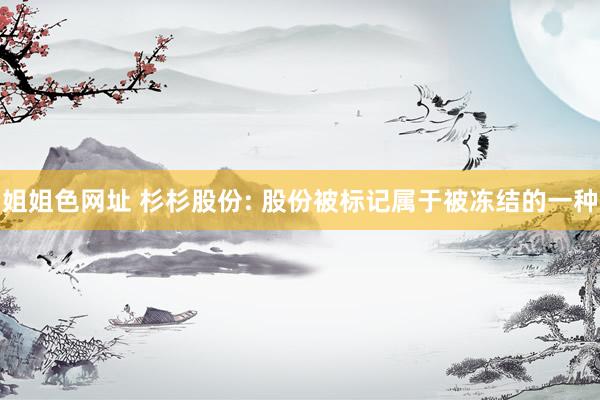 姐姐色网址 杉杉股份: 股份被标记属于被冻结的一种
