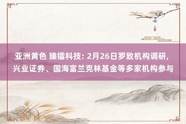 亚洲黄色 臻镭科技: 2月26日罗致机构调研， 兴业证券、国海富兰克林基金等多家机构参与