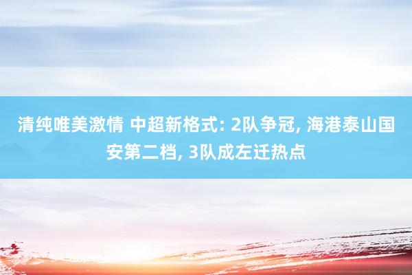 清纯唯美激情 中超新格式: 2队争冠， 海港泰山国安第二档， 3队成左迁热点